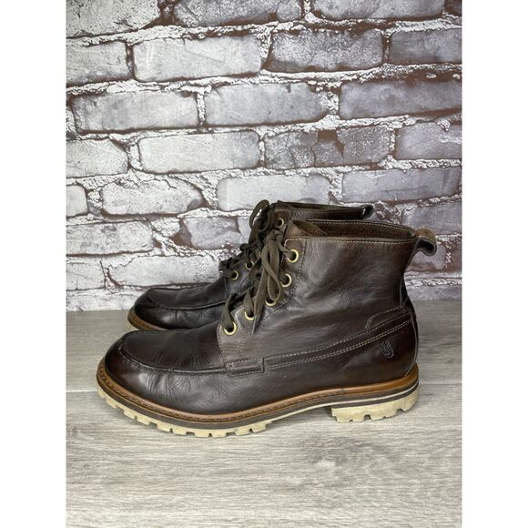 John Varvatos Eric Brown Leather Lace Moc Toe Work Chukka Boots Men 42EU/9M US main image 10
